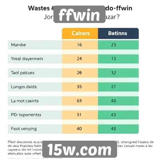 Comparativo de jogos de azar no ffwin e concorrentes